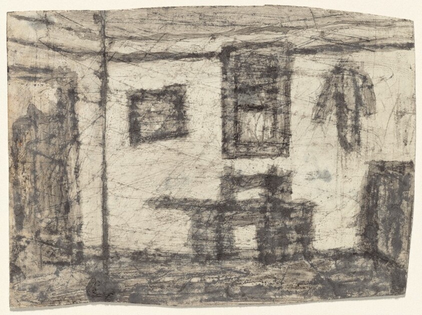 Untitled (Interior with Pictures) [verso]