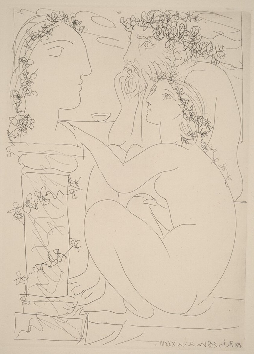 Sculptor with His Model and Sculpture of Her Head (Sculpteur avec son modèle et sa sculpture)