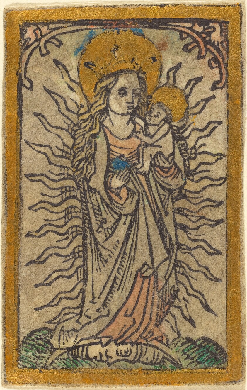 Madonna and Child in a Glory Standing on a Crescent Moon