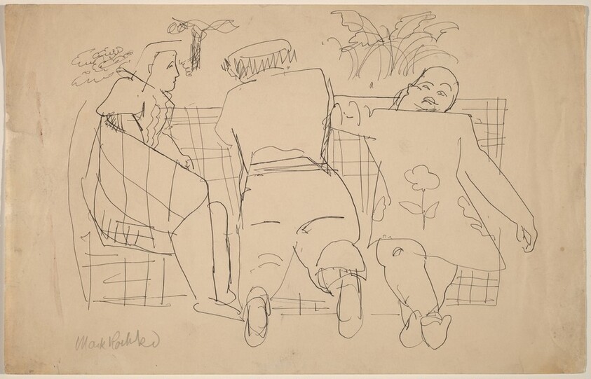 Three Figures on a Sofa