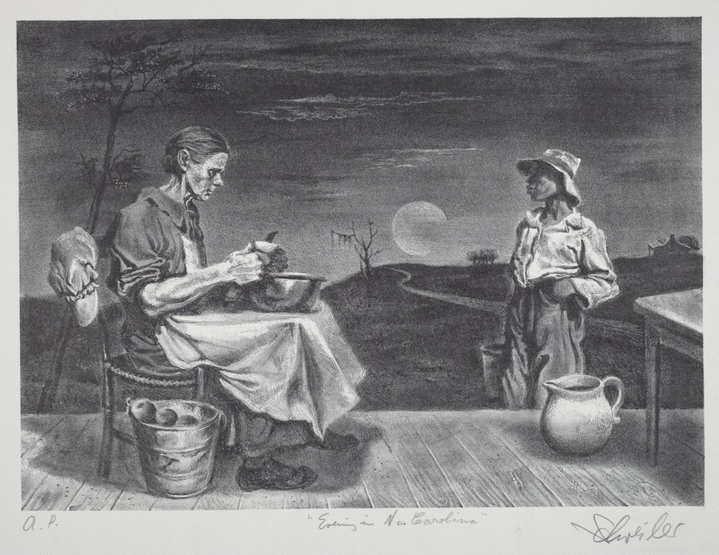 Evening in North Carolina, Georges Schreiber, 1951