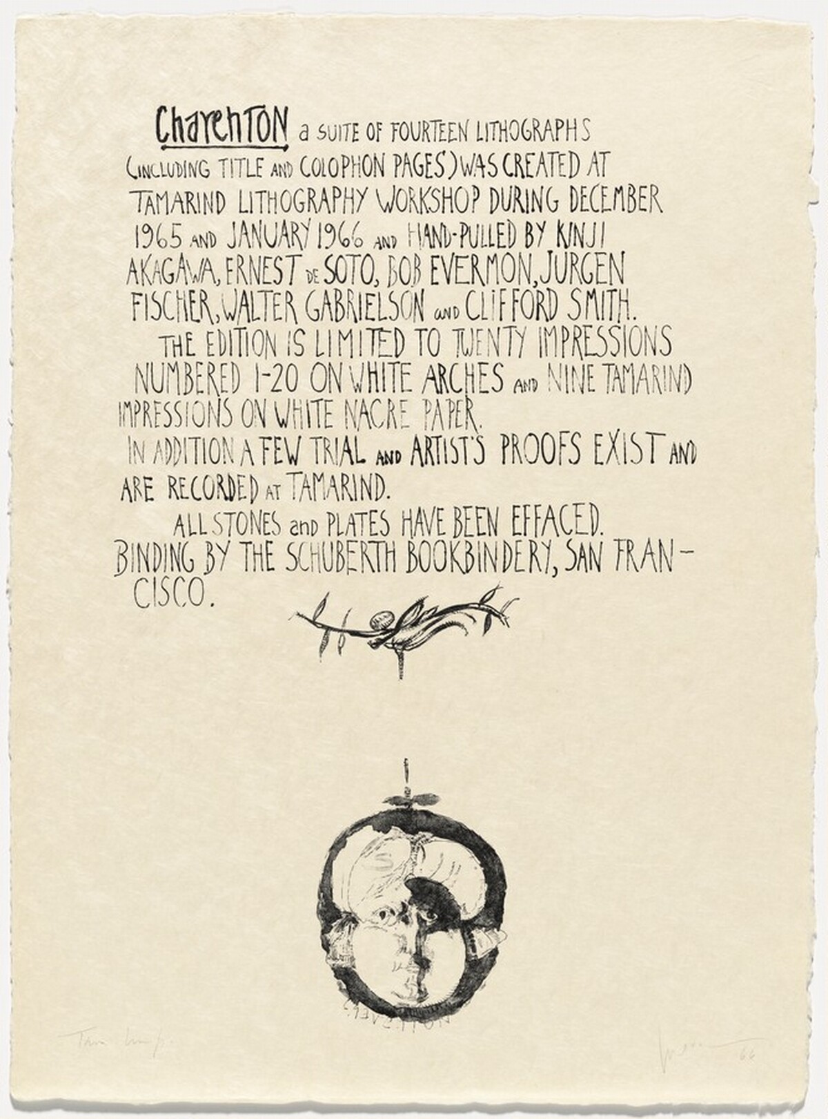 Colophon from Charenton