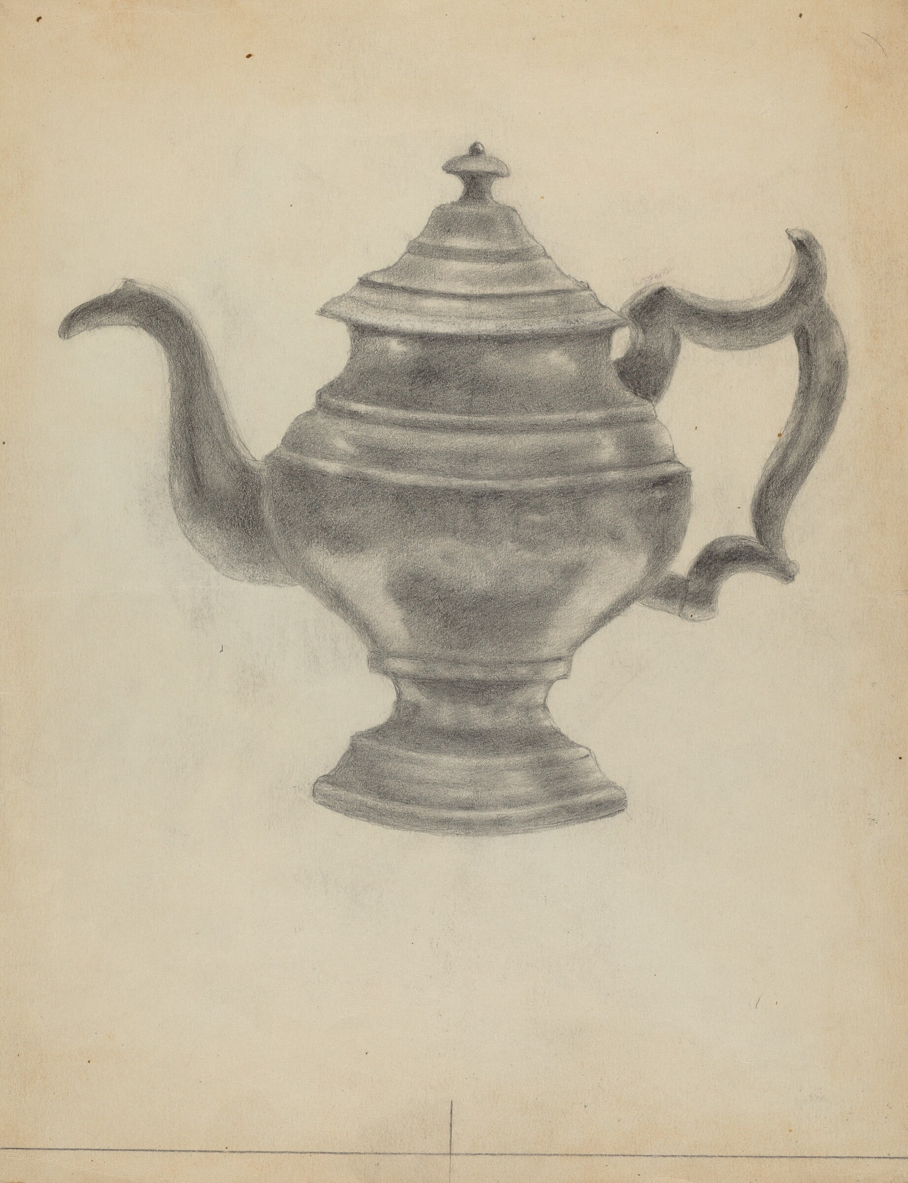 Pewter Teapot, Aaron Dermansky, 1935/1942