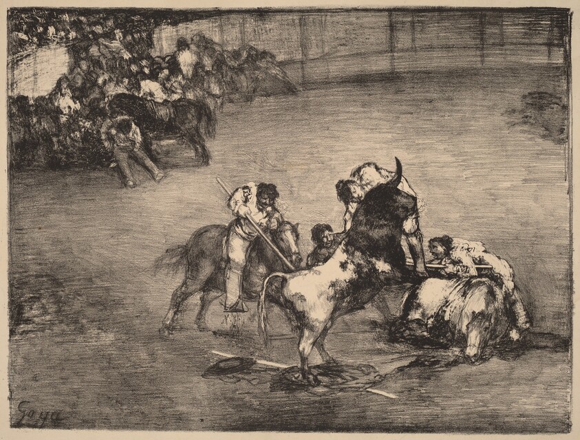 Picador Caught by a Bull