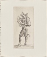 Girl in Fur Jacket Reading Tabloid, Reginald Marsh, 1940