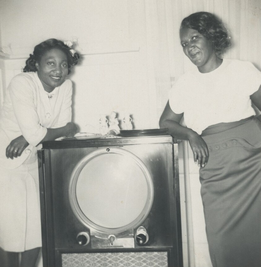 Untitled (Two women by television)