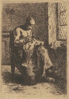 The Seamstress (La Couseuse), Jean-François Millet, c. 1855