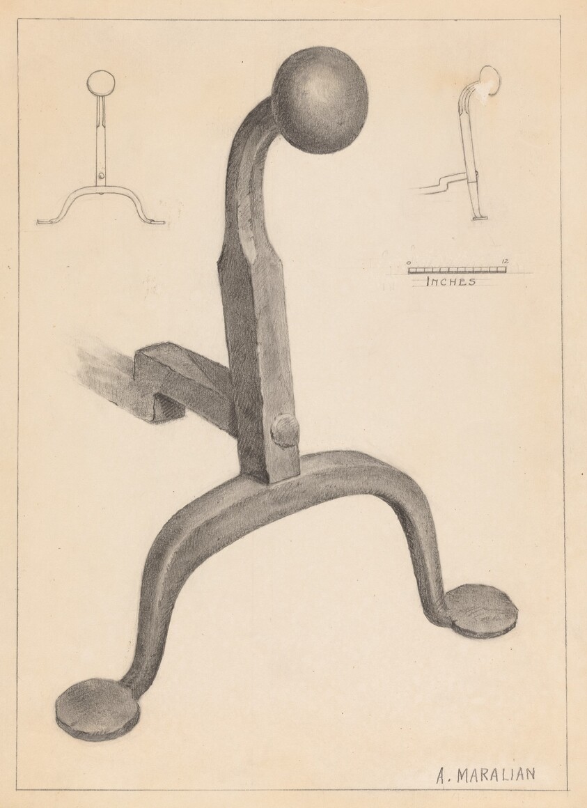 Andiron (one of pair)