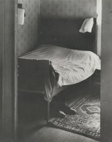 Bed, Shoes on Floor, Ed's Place near Norfolk, Nebraska, Wright Morris, 1947