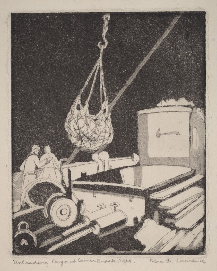 Unloading Cargo at Corner Brook, Nfld