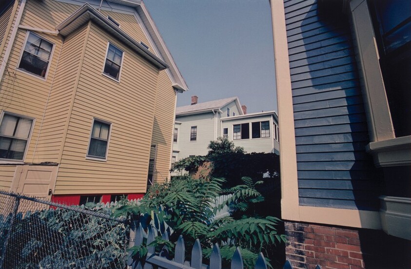 Yellow House and Blue House with Green Folliage, Providence