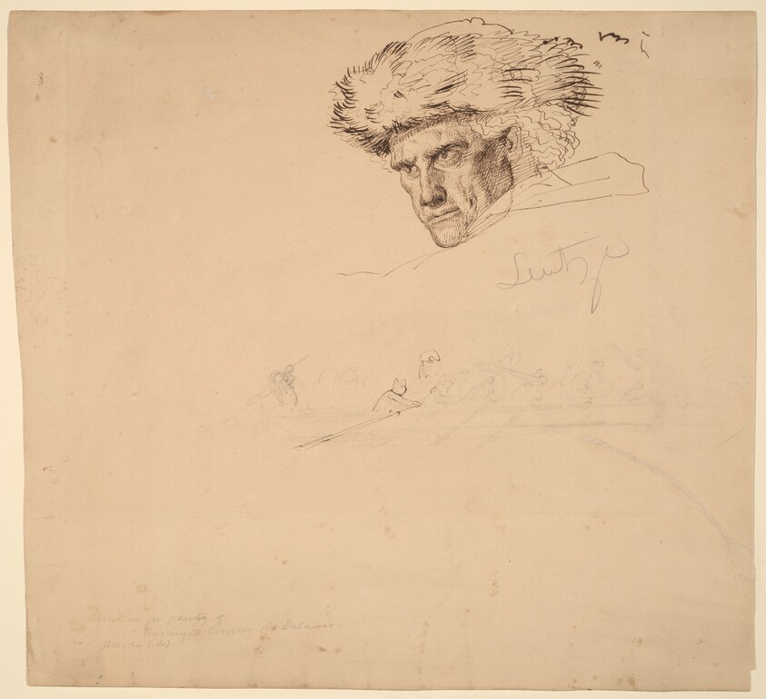Studies for "Washington Crossing the Delaware" [recto]