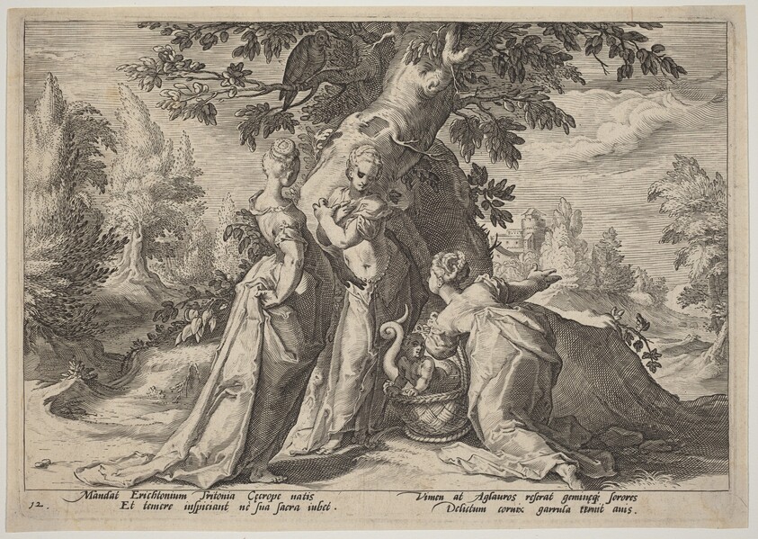 The Daughters of Cecrops Open the Casket Entrusted to Them by Minerva