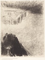 Et moi, Jean, Je vis la sainte cite, la nouvelle Jerusalem, qui descendait du ciel, d'aupres de dieu (And I John saw the holy city, new Jerusalem, coming down from God out of heaven), Odilon Redon, 1899