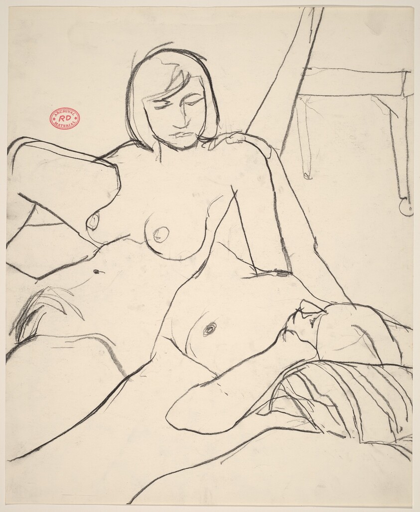 Untitled [two female nudes reclining together]
