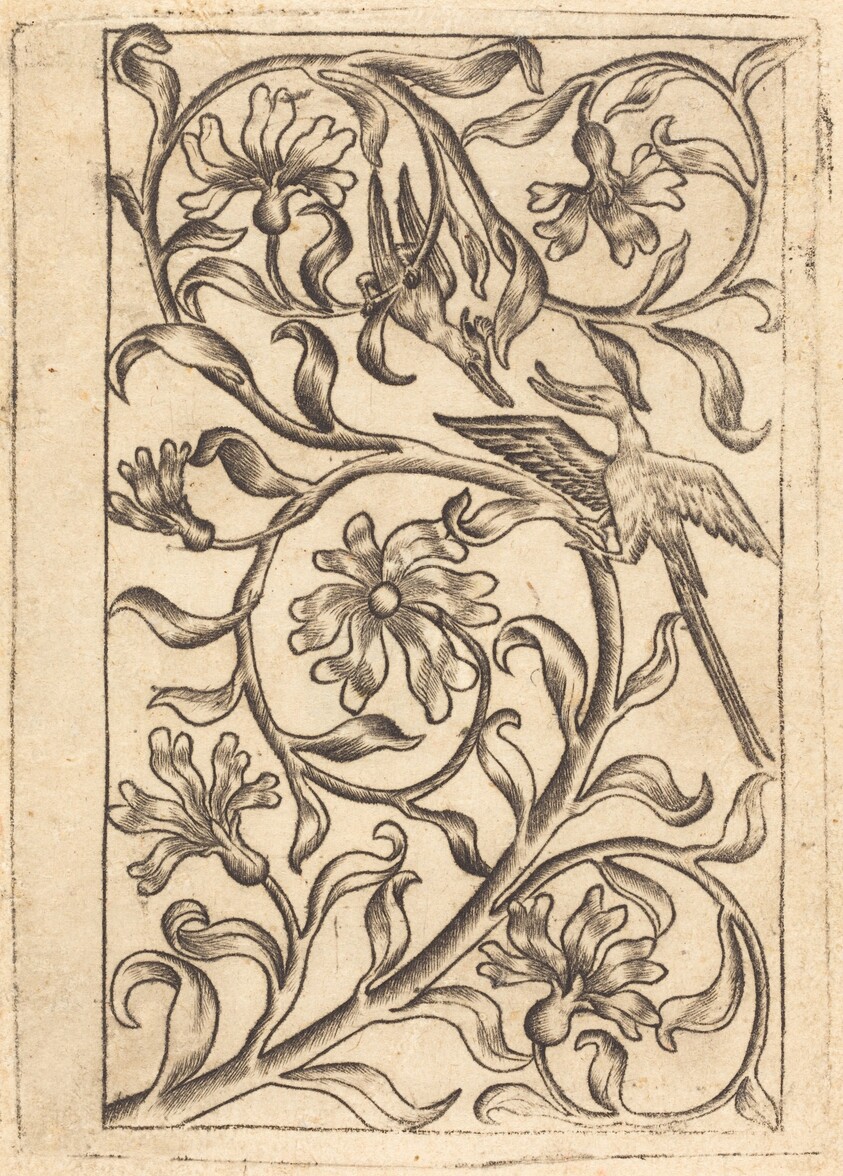 Vine Ornament with Two Birds