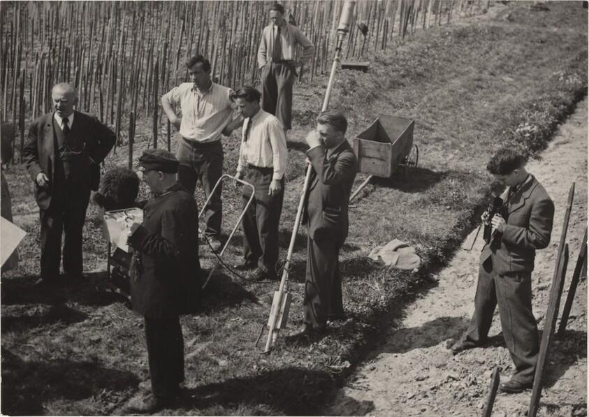 Robert Frank as still photographer for "Steibruch"