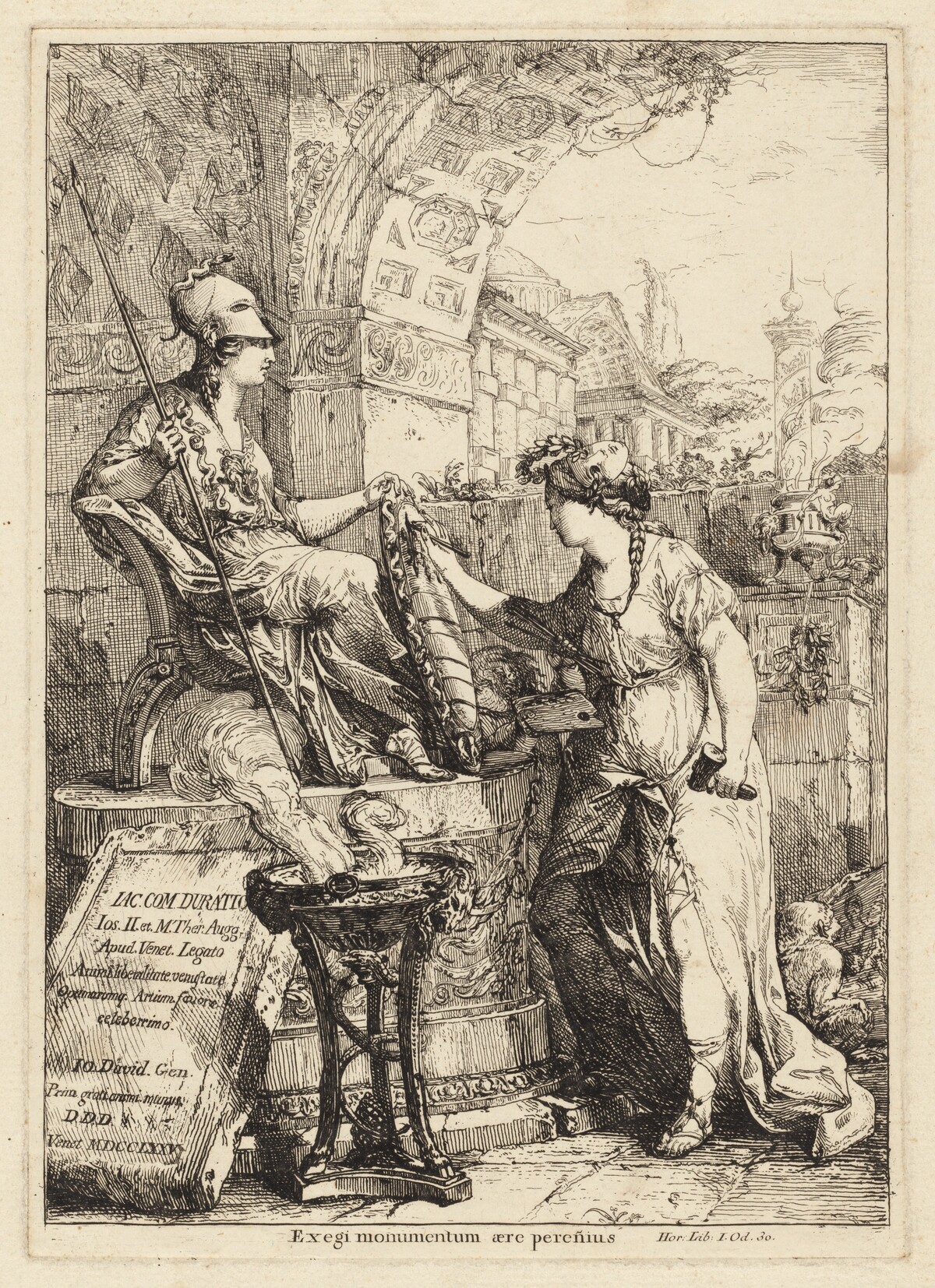 Exegi Monumentum (Art Inscribing Minerva's Shield)