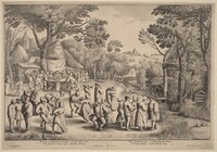 Rustic Wedding Dance, Wenceslaus Hollar after Jan Brueghel the Elder, after Pieter Bruegel the Elder, 1650
