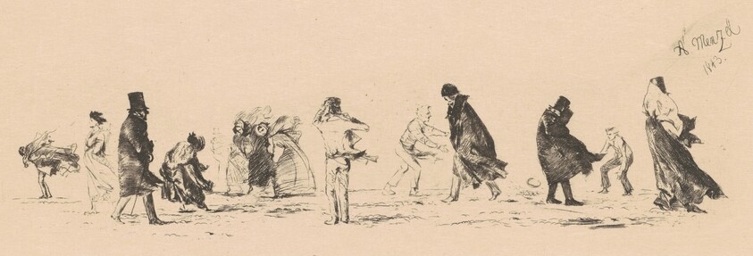 Untitled (Figures in a Strong Wind)