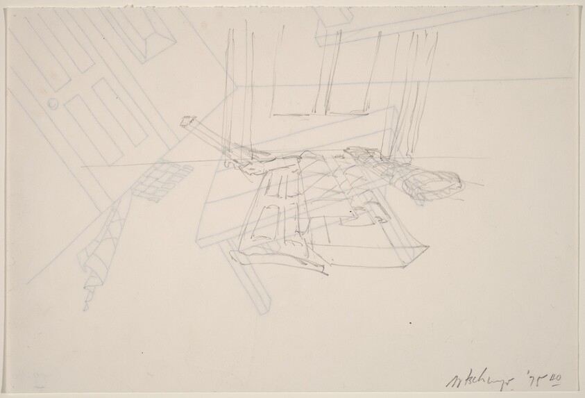 Basket, Table, Door, Window, Mirror, Rug [verso]