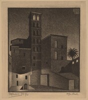 Dusk, M.C. Escher, 1946