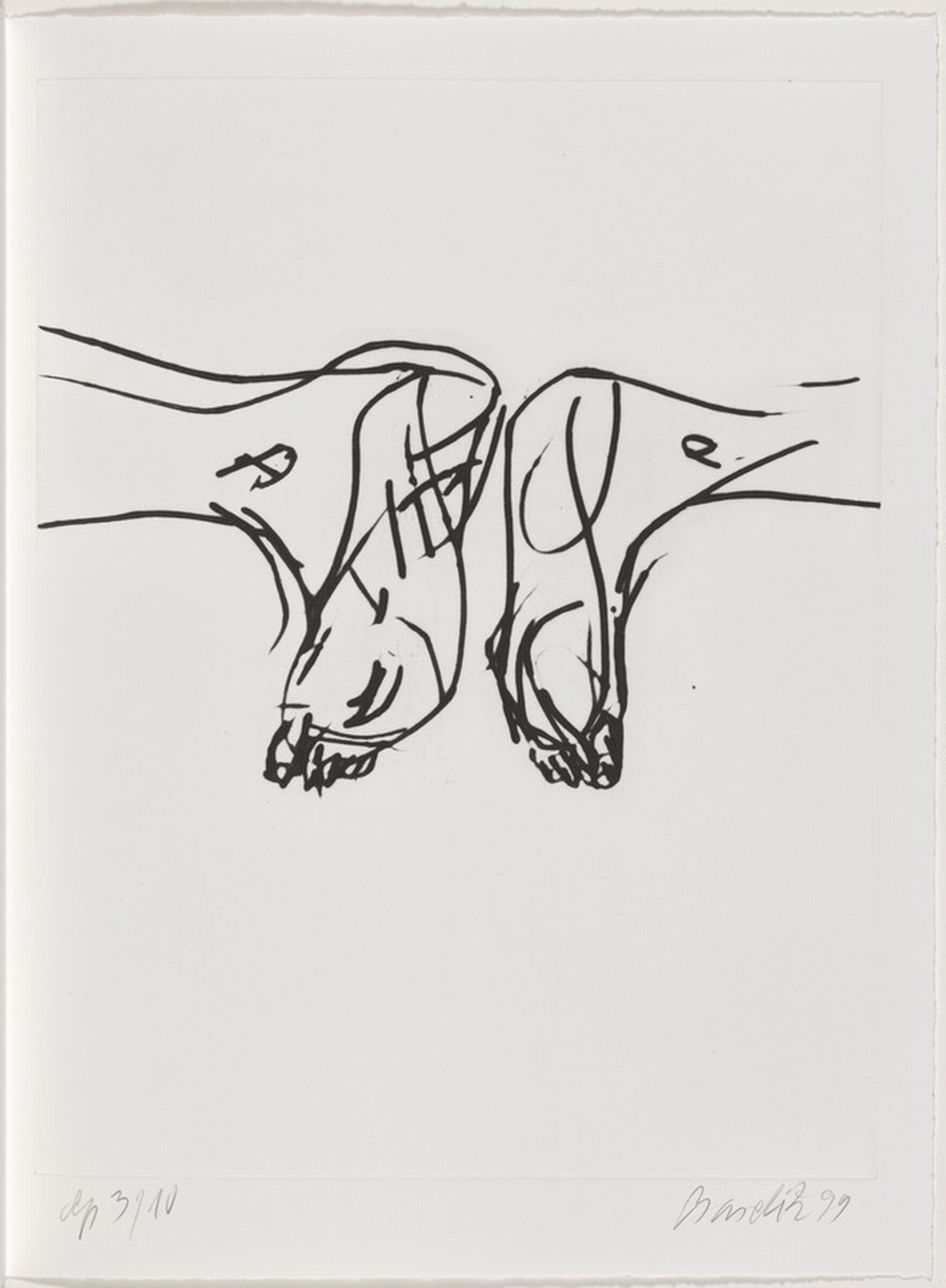 Untitled, Georg Baselitz and Robert Creeley, 1999