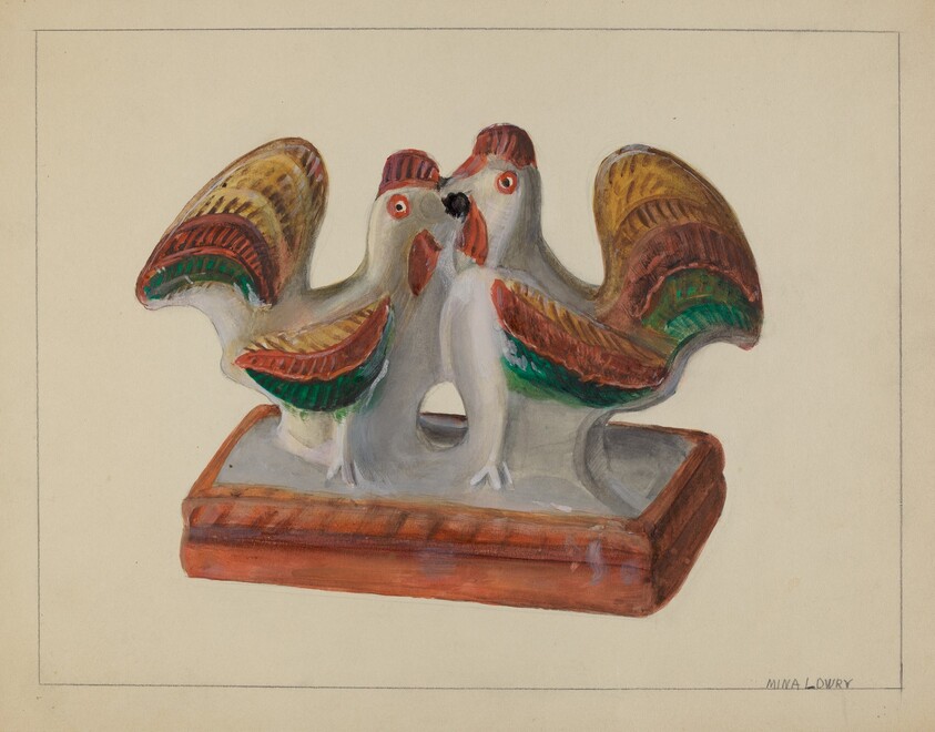 Chalkware Roosters