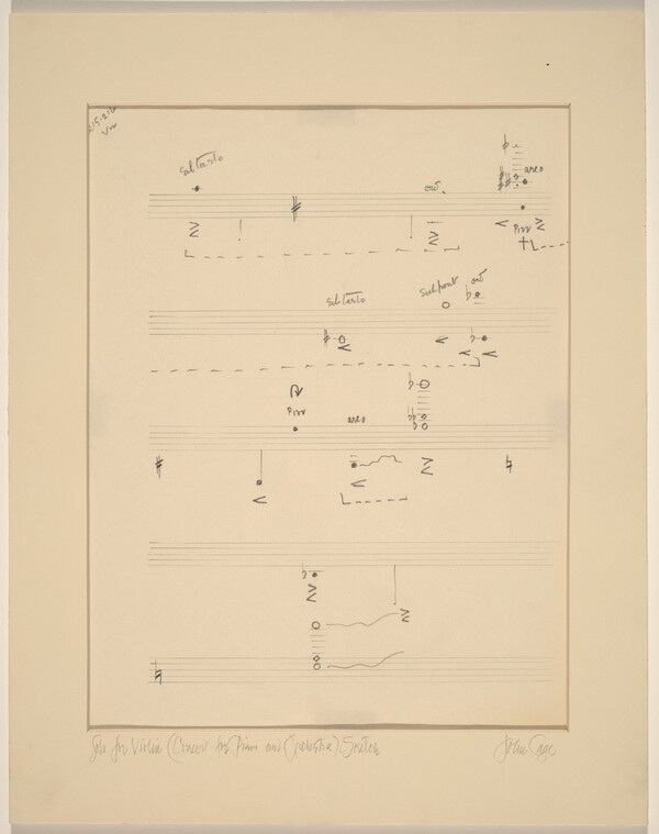 Solo for Violin (Concert for Piano and Orchestra): Sketch