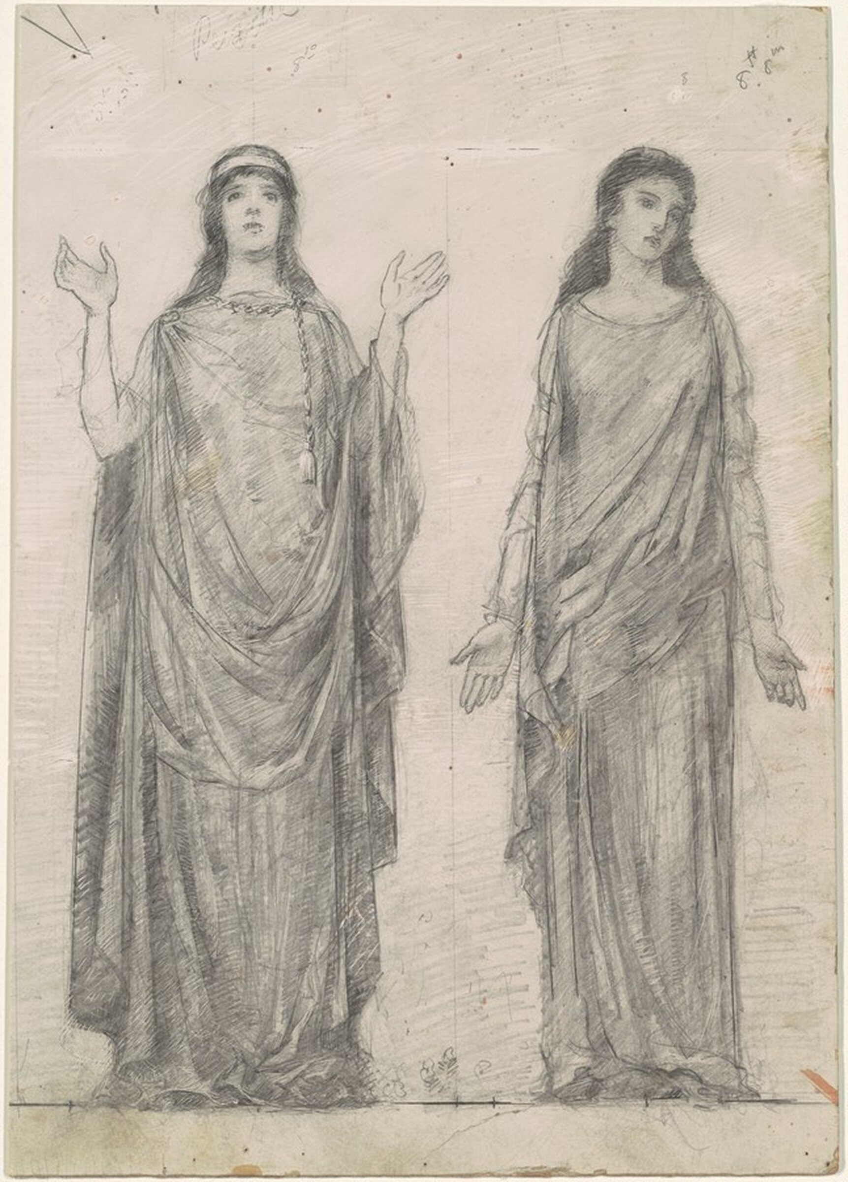 Female Figures in Classical Costumes, Augustus Vincent Tack, early 20th century