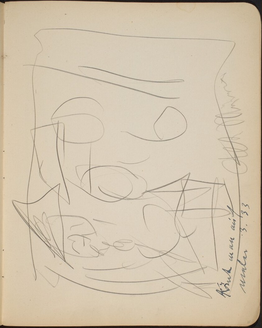 Kompositionsskizze mit Bezeichnung (Three Figures) [p. 21]