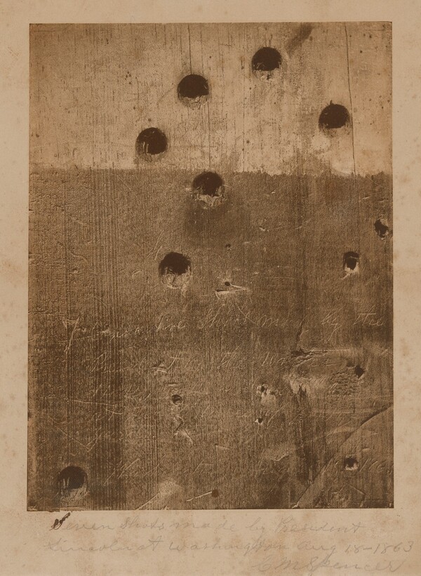 Seven Shots made by President Lincoln with Spencer rifle