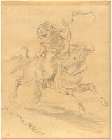 Arab Horseman at the Gallop, Eugène Delacroix, 1849