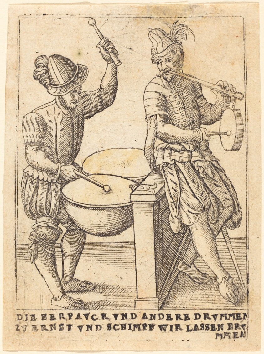 Die Herpavck vnd andere Drvmmen zvernst vnd Schimpf wir lassen ervmmen