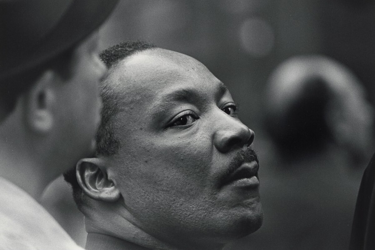 Dr. Martin Luther King, Jr. in the crowd at the United Nations