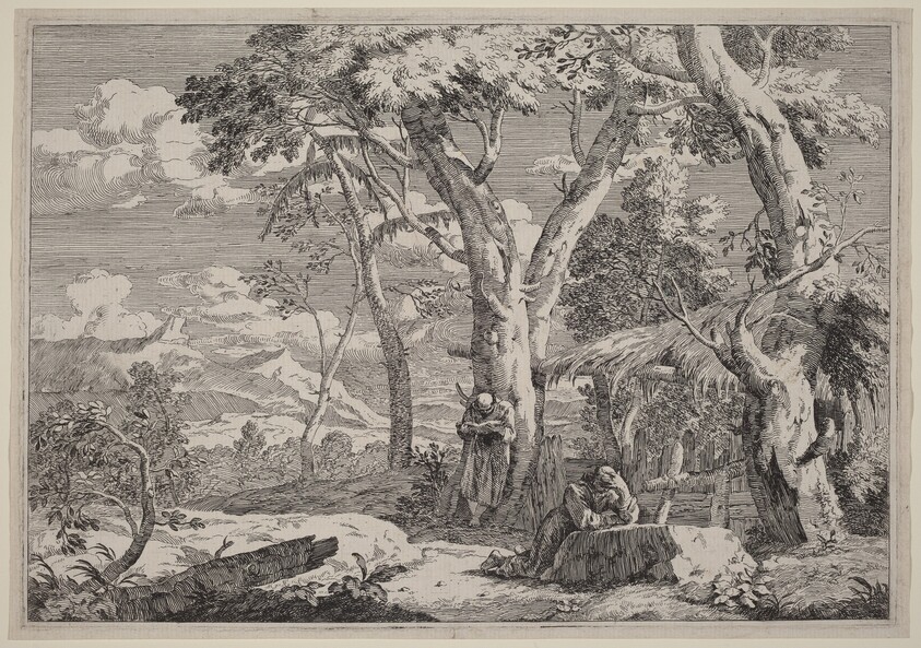 Wilderness Landscape with Two Monks