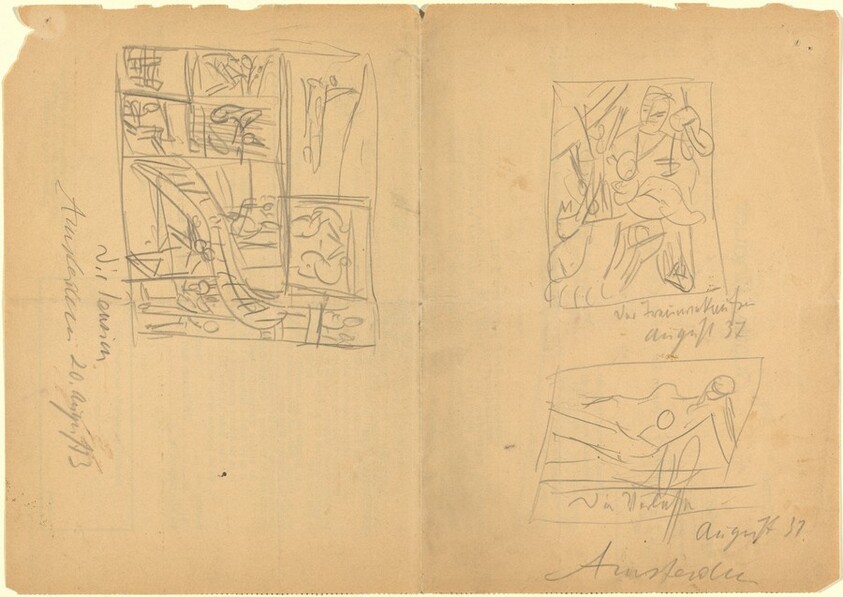 (Sketches on Verso of Moving Slip)