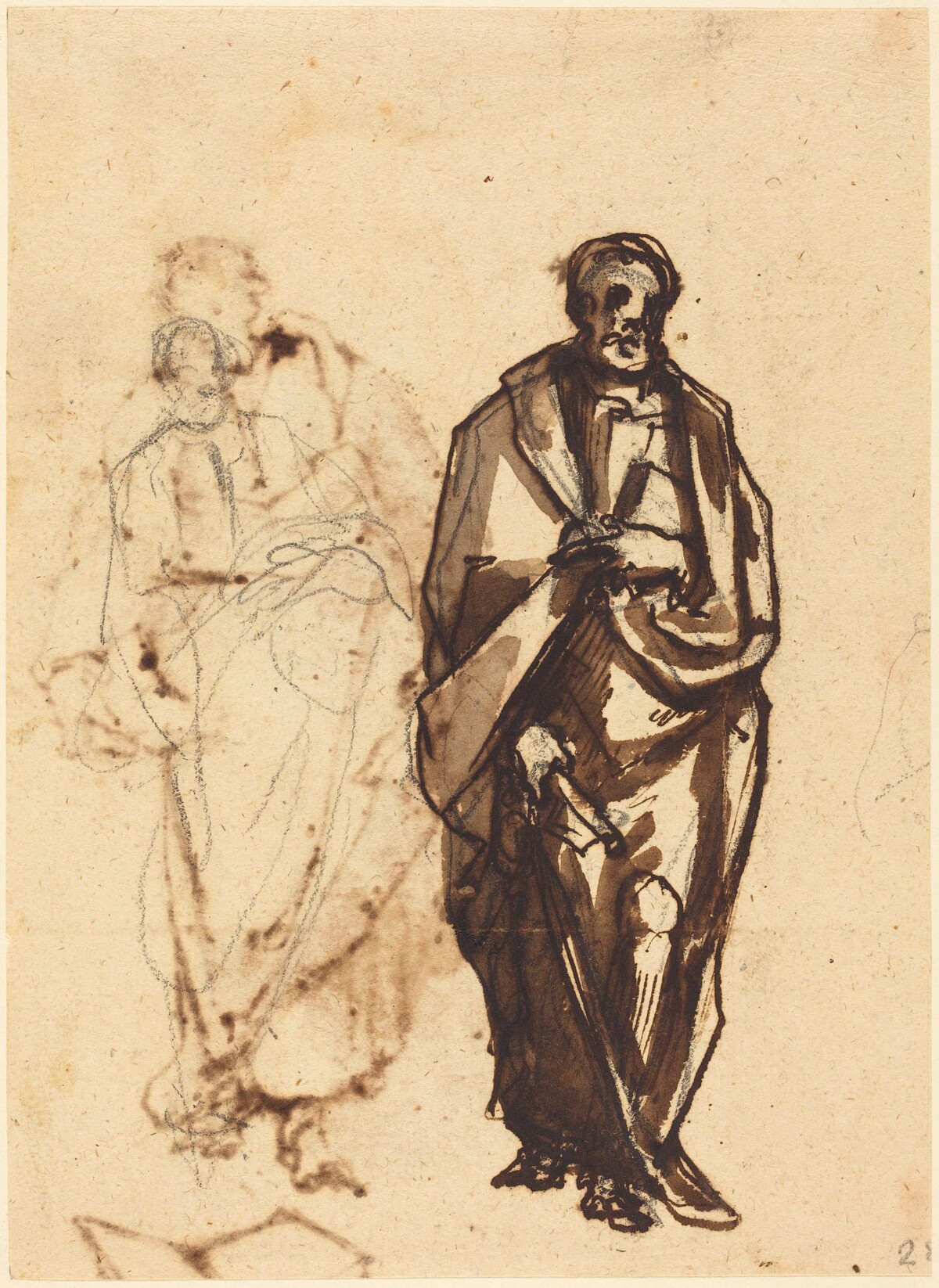 Draped Figure with a Staff