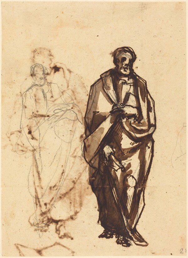 Draped Figure with a Staff