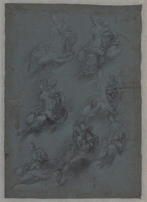Studies for the Virgin and Child (recto)