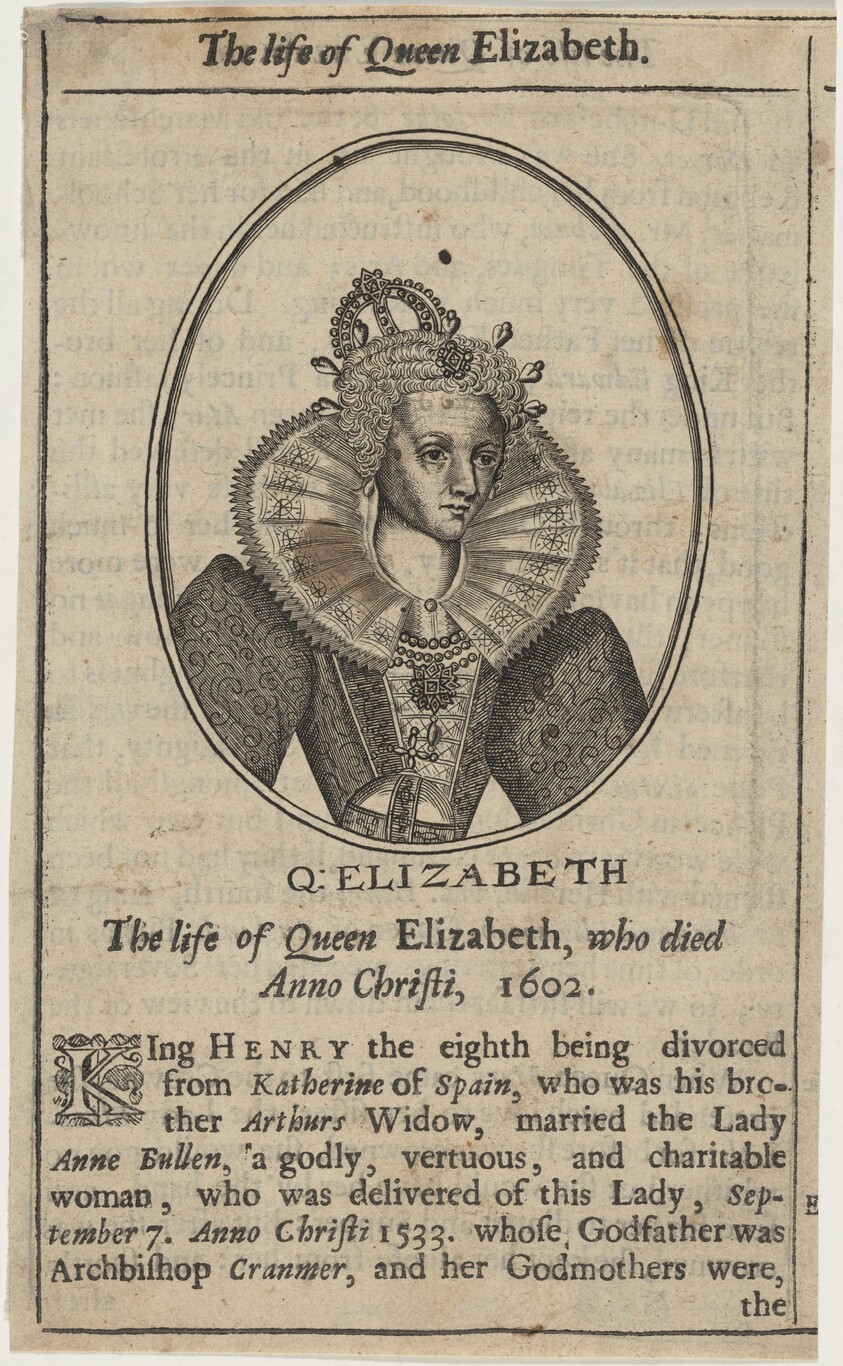 Queen Elizabeth in an Oval