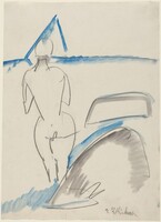 Bather on the Beach, Ernst Ludwig Kirchner, 1912/1913