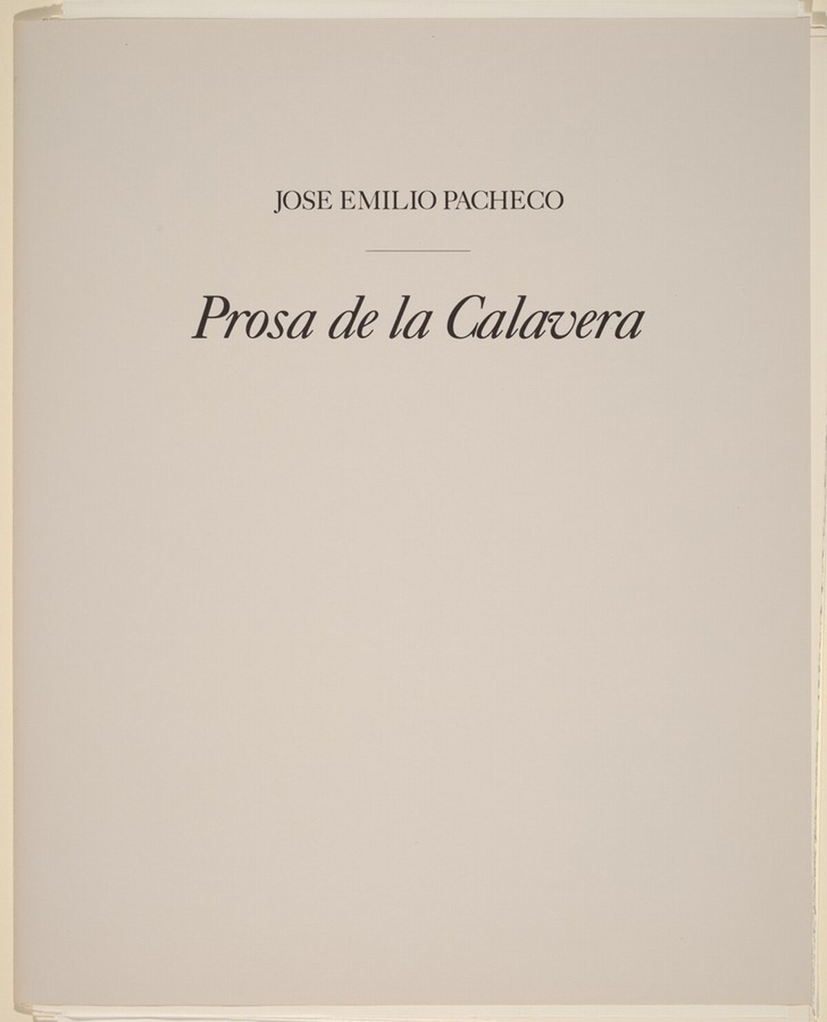 Prosa de la Calavera