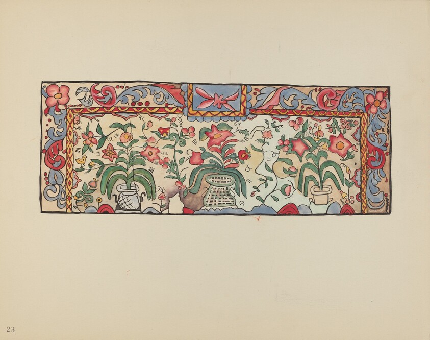 Plate 23: Painting on Buckskin: From Portfolio "Spanish Colonial Designs of New Mexico"