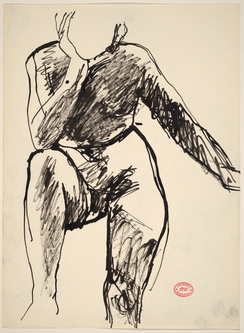 Untitled [female nude resting elbow on knee]