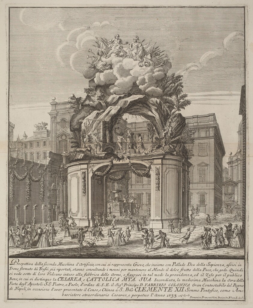 The Seconda Macchina for the Chinea of 1733: Jupiter and Minerva and the Forge of Vulcan