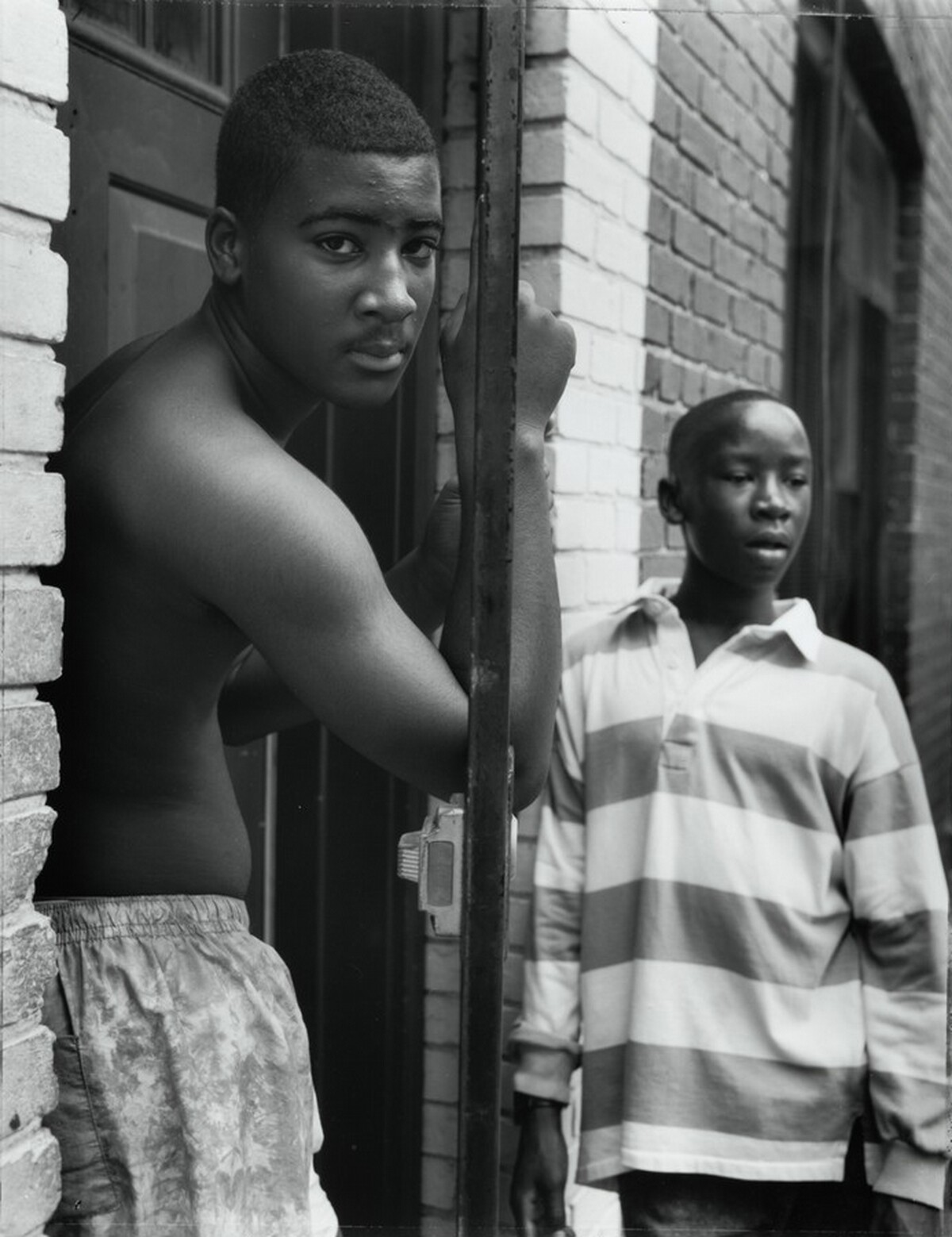 Two Young Men on Carrollsburg Place, Washington, DC
