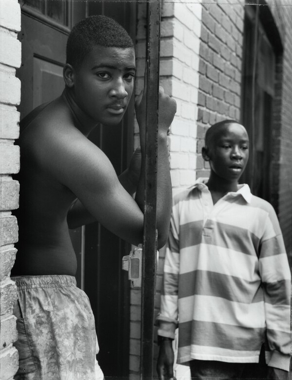 Two Young Men on Carrollsburg Place, Washington, DC