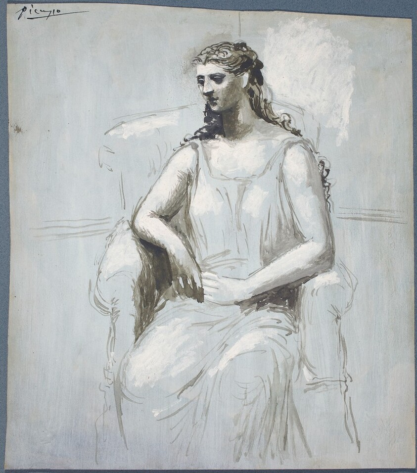 Young Woman Seated in an Armchair