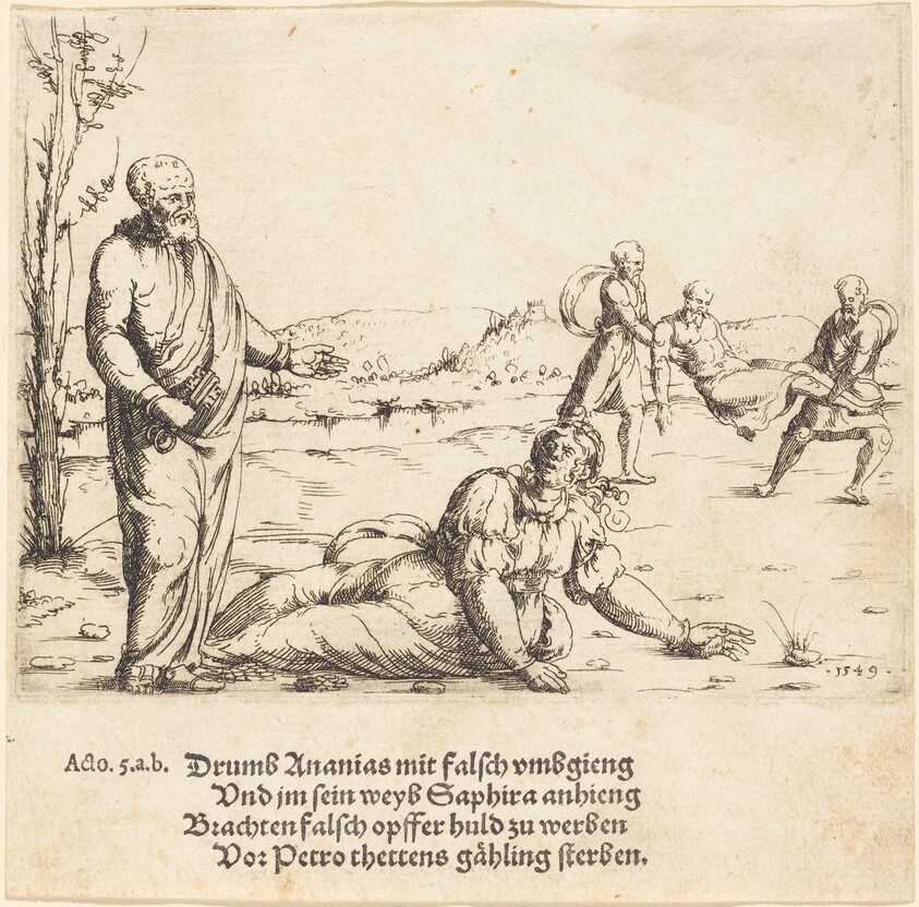 The Punishment of Ananias and Sapphira